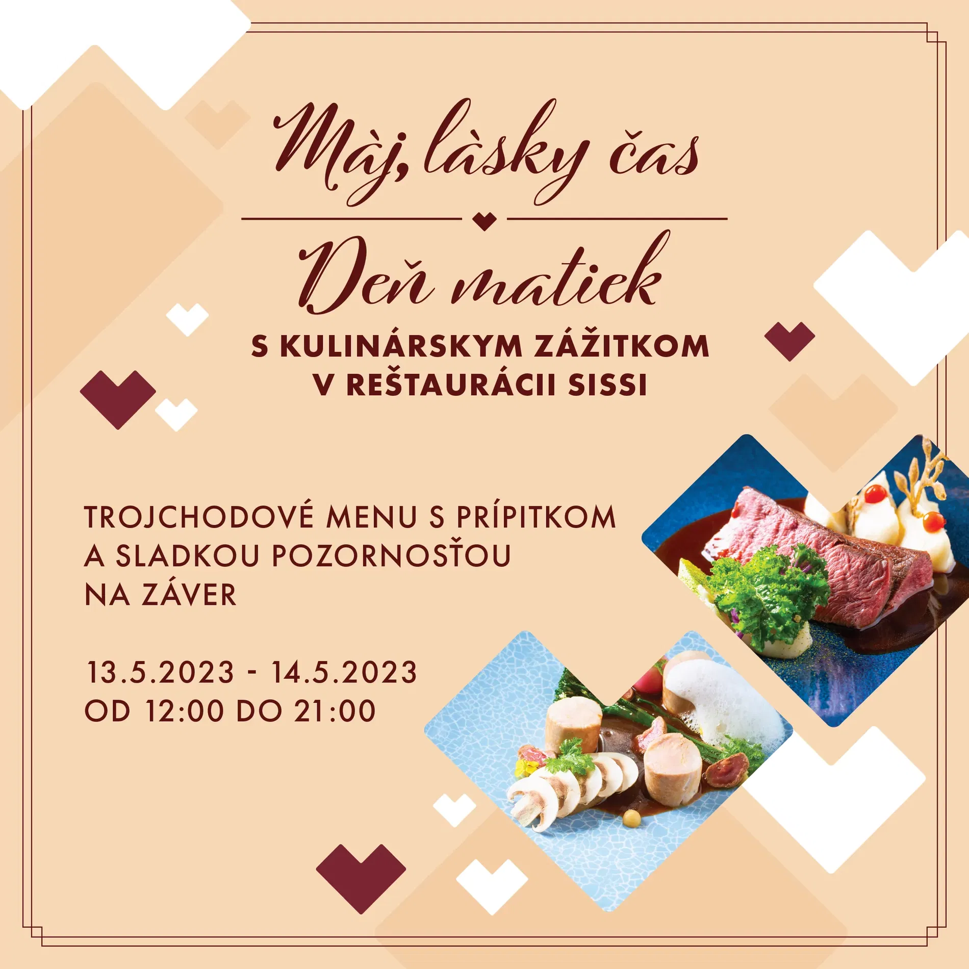 Deň matiek s kulinárskym zážitkom v reštaurácii Sissi - pozvánka